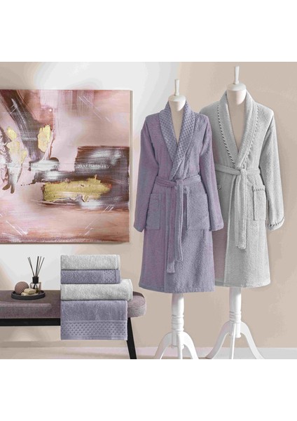 Vella Bamboo Classic Aile Seti Lila Gri