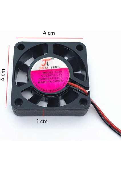 4cm 24V 2 Pinli Fan 4cm x 4cm x 1cm 2 Pimli Dc 24VOLT Fan fiyatları