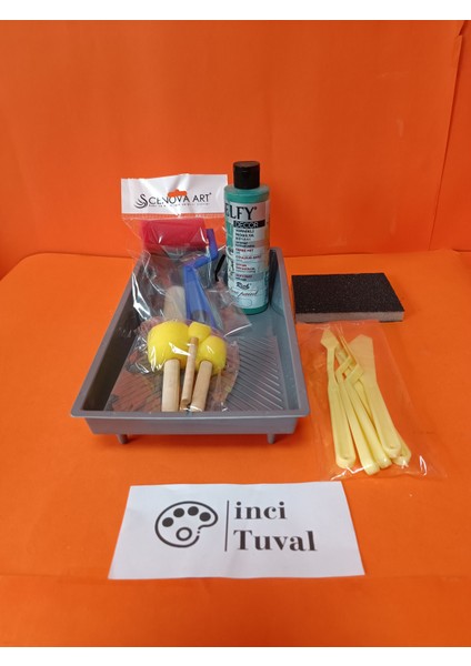 Mobilya Set Ahşap Boyama Selfy Decor Helen 240CC Boya Kendinden Vernik Ponpon Çift Rulo