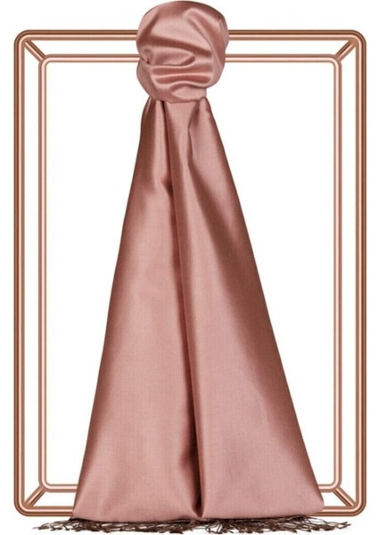 Çift Taraflı Düz Renk Ipek Şal 00927 | Gül Pembesi