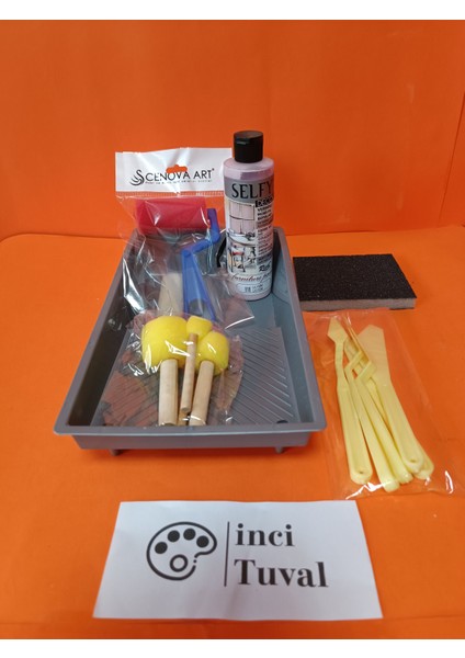 Mobilya Set Ahşap Boyama Selfy Decor Lilyum 240CC Boya Kendinden Vernik Ponpon Çift Rulo