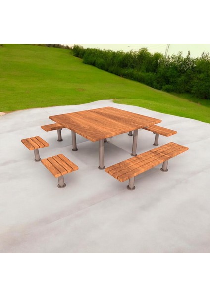 Piknik Masası Ahşap 180CM, 4 Tarafı Oturmalı modelleri