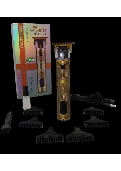 Tıraş Makinesi Şarjlı LCD Ekran Professional AR-0113 (Saç Sakal Düzeltici)