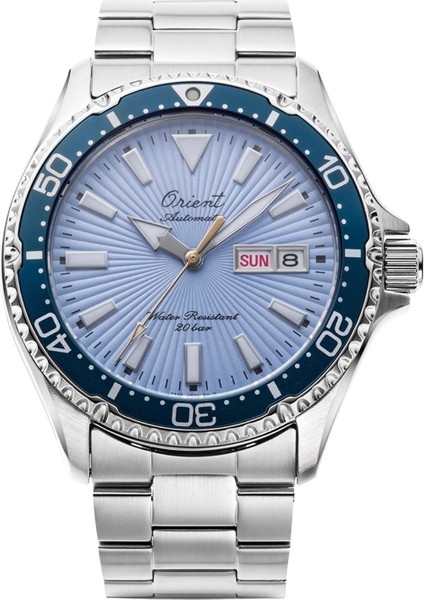 Mako 3 RA-AA0823L39B Otomatik Çelik Gri Mavi Kadran Safir Cam 20 Atm 42 mm Erkek Kol Saati