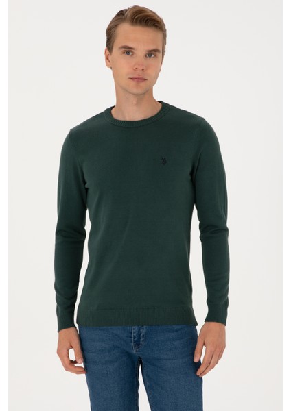 Erkek Koyu Yeşil Kazak /triko 50313713-VR079