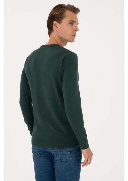 Erkek Koyu Yeşil Kazak /triko 50313713-VR079 indirimleri