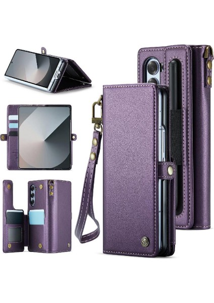 Samsung Galaxy Z Caseme 6 5g Kart Tutucu Ince Kılıf Pu (Yurt Dışından)