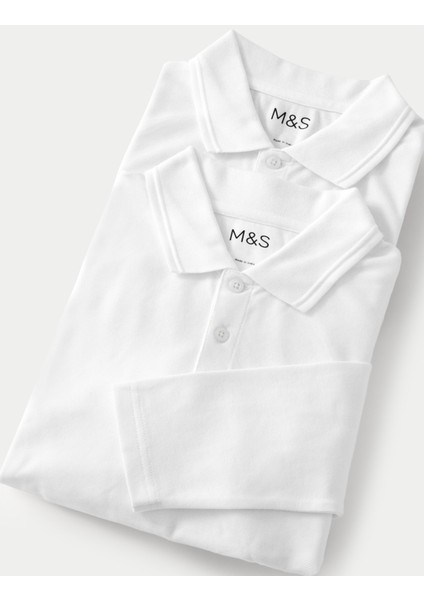Saf Pamuklu 2'li Polo Yaka T-Shirt (2-18 Yaş) indirimleri