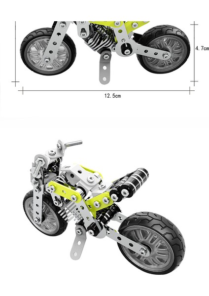 Metal Yapı Taşları Motosiklet Modeli Yetişkinler Için Monte Edilmiş Oyuncaklar Yüksek Zorluk Vida Somun El Montajı (Yurt Dışından) fiyatları