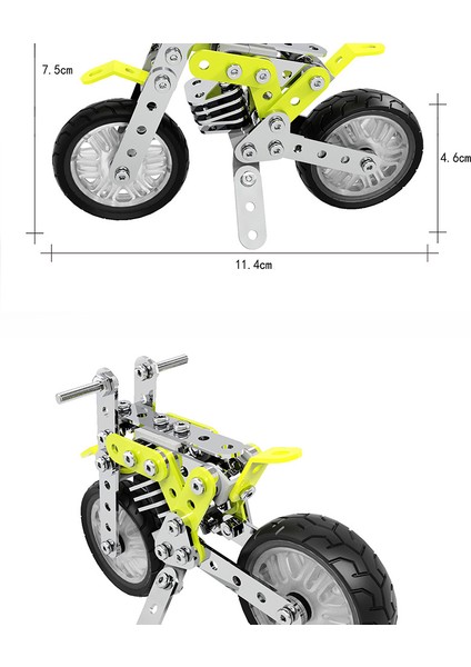Metal Yapı Taşları Motosiklet Modeli Yetişkinler Için Monte Edilmiş Oyuncaklar Yüksek Zorluk Vida Somun El Montajı (Yurt Dışından) modelleri
