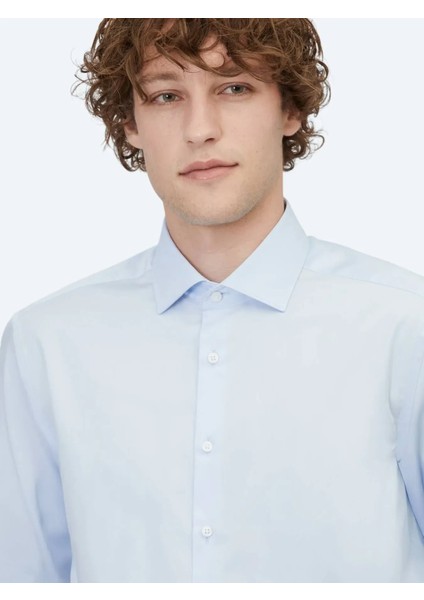 Koyu Mavi Düz Regular Fit Dokuma Klasik %100 Pamuk Gömlek modelleri