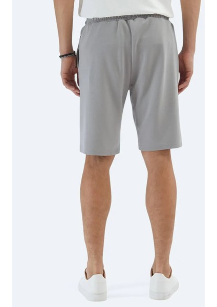Gri Düz Örme Jogging Fit Spor Bermuda fırsatları