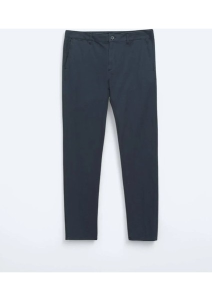 Lacivert Düz Dokuma Regular Fit Casual Pamuk Karışımlı Pantolon fırsatları