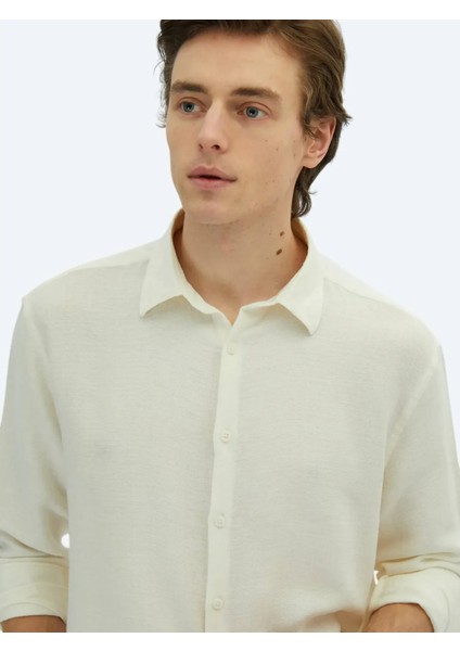 Beyaz Düz Oversize Fit Dokuma Casual Pamuk Karışımlı Gömlek modelleri
