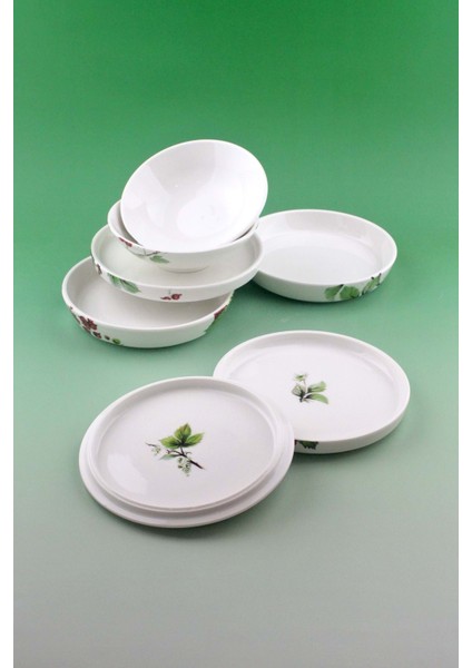 Red Puzzle 7 Parça Porselen Tabak & Kase Seti fiyatları