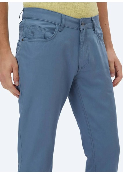 Koyu Mavi Denim Slim Fit Casual Pamuk Karışımlı Pantolon fiyatları