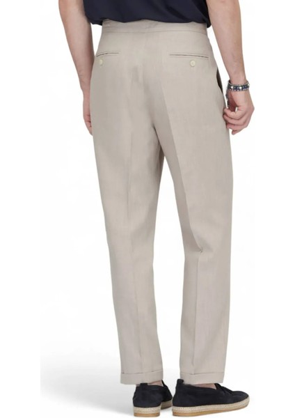 Vizon Dokuma Carrot Fit Casual Pamuk Karışımlı Pantolon modelleri