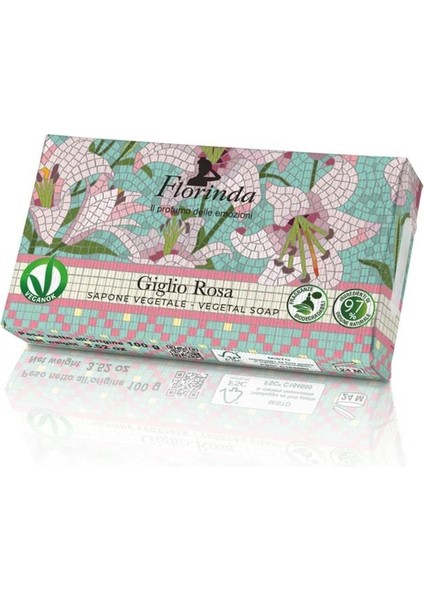 Mozaik Pembe Zambak Bitkisel Sabun 100 Gr