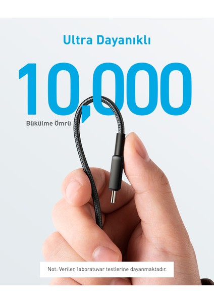 322 Usb-C To Usb-C 1.8m Şarj/data Kablosu - Siyah - 60W Güç Destekli - A81F6 (Anker Türkiye Garantili) modelleri