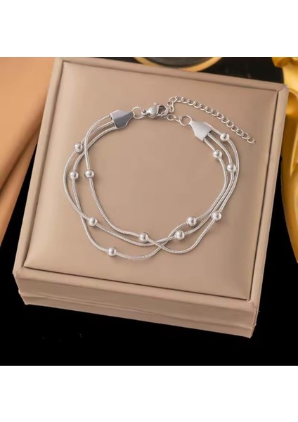 Gümüş Rengi Çelik Kolye ve Bileklik indirimleri