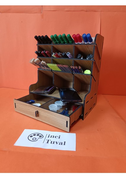 Özel Ergonomik Raf Stand Çekmeceli Düzenleyici Büyük Boy Kalemlik Organizer Masaüstü Ofis fiyatları