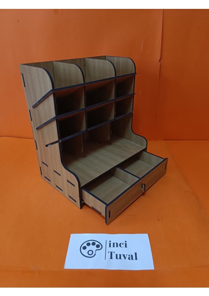 Özel Ergonomik Raf Stand Çekmeceli Düzenleyici Büyük Boy Kalemlik Organizer Masaüstü Ofis indirimleri