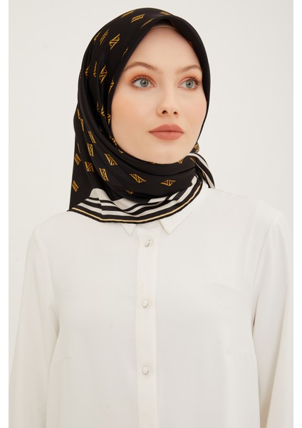 Nostalji Twill Ipek Eşarp 8959D-01