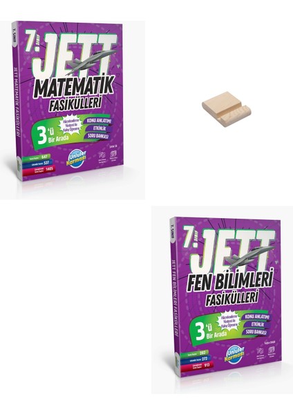 7. Sınıf Jett Matematik ve Fen Bilimleri Fasikülleri + Telefon Tutucu