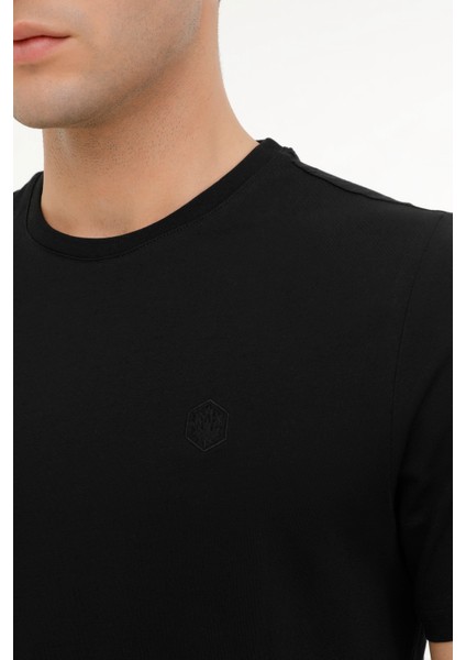 M-CT102 BSC C NK T-SH 4FX Siyah Erkek Kısa Kol T-Shirt fırsatları