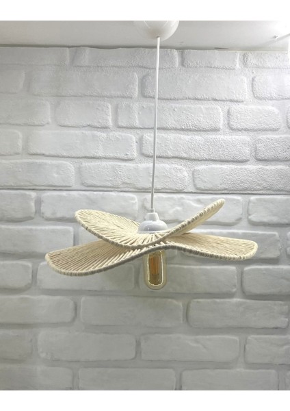 El Işi Örme Rattan Krem Zıt Model Tek Sarkıtlı Avize Aydınlatma Modelleri modelleri