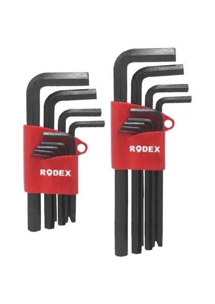 9'lu Alyan Seti Hex Tip Kısa AL101T