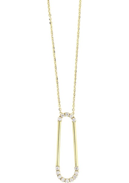 14 Ayar Altın Tasarım Kolye - 0195221