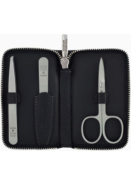 Dovo Solıngen Manikür Seti Nr. 3 Siyah Rinderleder Etuide