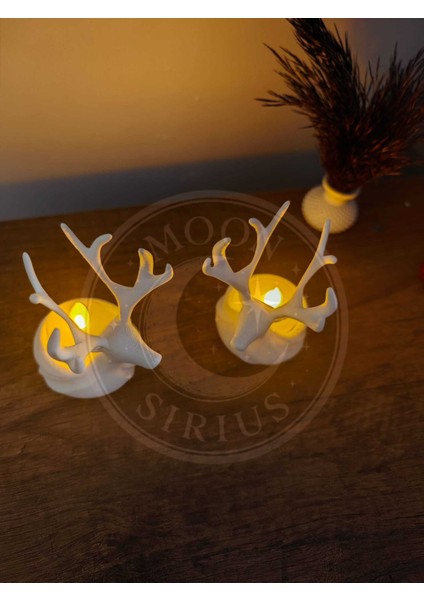 MOON SİRİUS Dekoratif Geyik Figürlü LED Mumluk fırsatları