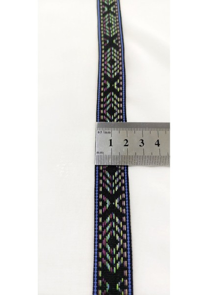 Mavi Siyah Etnik Dar Dokuma Şerit indirimleri