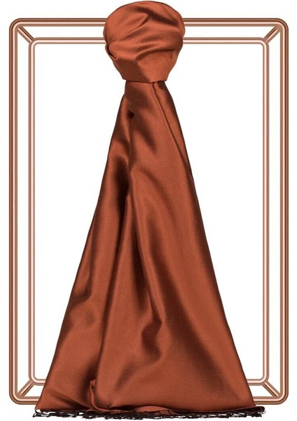 Çift Taraflı Düz Renk Ipek Şal 00927 | Yeni Bakır