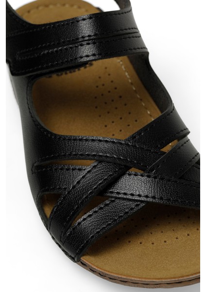 164343.Z4FX Siyah Kadın Comfort Sandalet