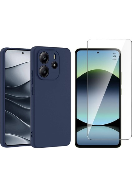 Xiaomi Redmi Note 14 4g ile Uyumlu Kılıf Esnek Premium Telefon Kılıfı ve Temperli Cam Ekran Koruyucu