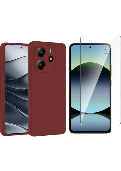 Xiaomi Redmi Note 14 4g ile Uyumlu Kılıf Esnek Premium Telefon Kılıfı ve Temperli Cam Ekran Koruyucu