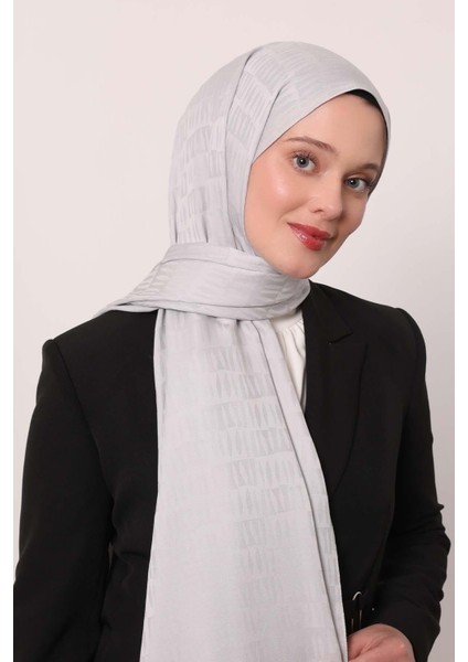 Füme Damla Desen Blue Jakar Şal