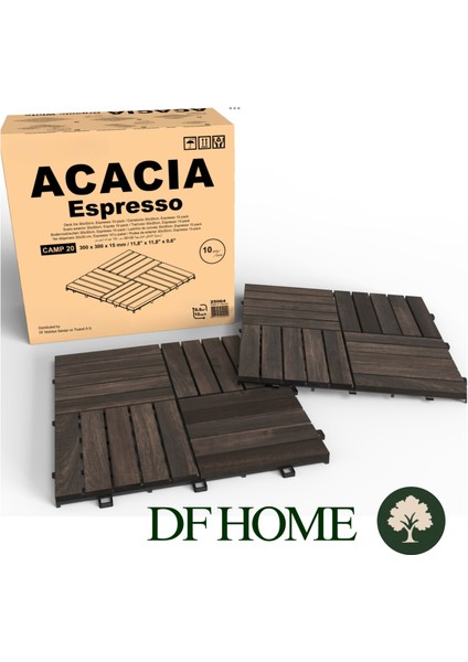 Ahşap Yer Karosu Renk Espresso 30X30 (10 Adet =0.9m²)