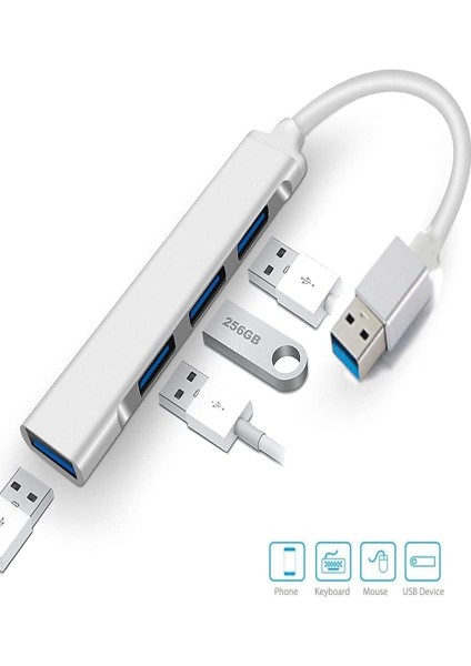 4 Port USB 3.0 Hub Çevirici Çoğaltıcı Çoklayıcı Çoklama 4 Portlu USB 3.0 Hub Çoklayıcı