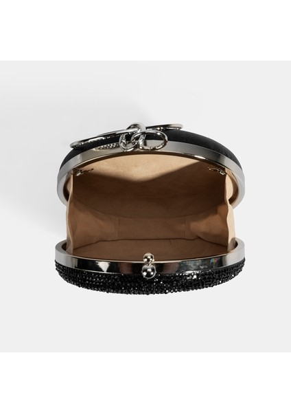 Kadın Siyah Taş Detaylı Gece El Çantası indirimleri