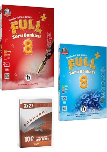 Fi 2026 8. Sınıf Türkçe+Matematik Full Soru Bankası+Anla Kazan Paragraf
