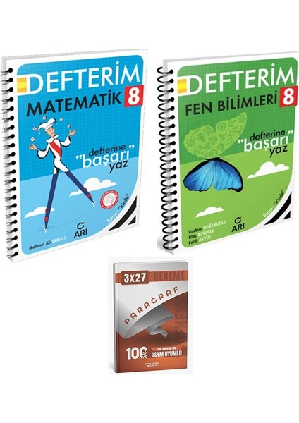 Arı 2026 8. Sınıf Matematik+Fen Bilimleri Akıllı Defteri+Anla Kazan Paragraf