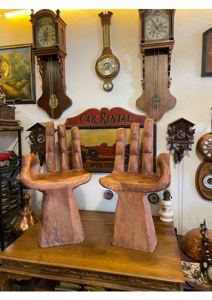 Ahşap Malzemeden Tek Parça Çift Tabure 85 cm