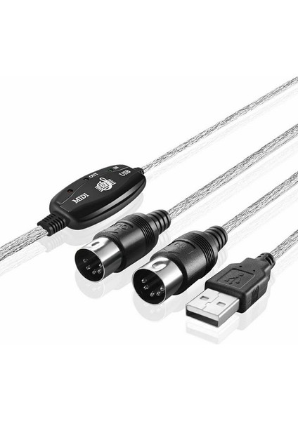 USB To Midi Kablo Dönüştürücü Pc Müzik Klavye Adaptörü Mıdı Kablosu fiyatları