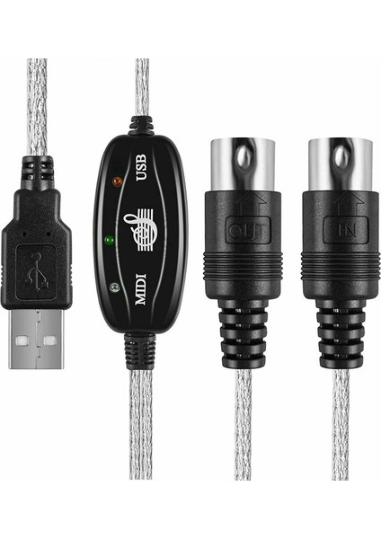 USB To Midi Kablo Dönüştürücü Pc Müzik Klavye Adaptörü Mıdı Kablosu fırsatları