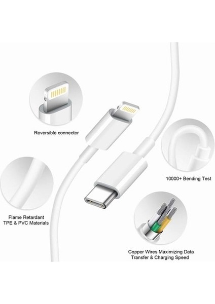 Apple iPhone Uyumlu Lightning Typc-C Yeni Nesil Hızlı Şarj Kablosu (Iphone 11 12 13 14 Pro Max Plus).. fırsatları