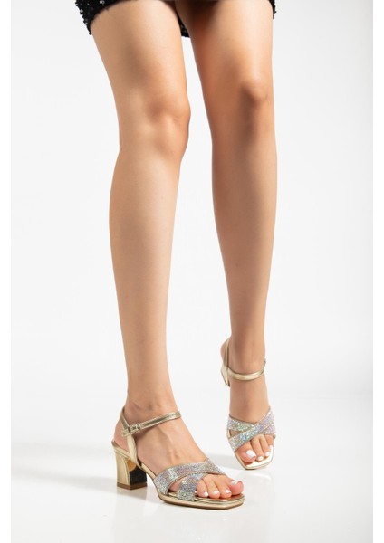 Suins Juny Kadın Önü Taşlı Galvaniz Topuklu Abiye Ayakkabı fiyatları